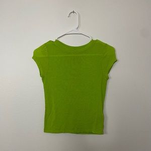 Urban Outfitters Ultra Soft Neon Green Cropped Baby Tee